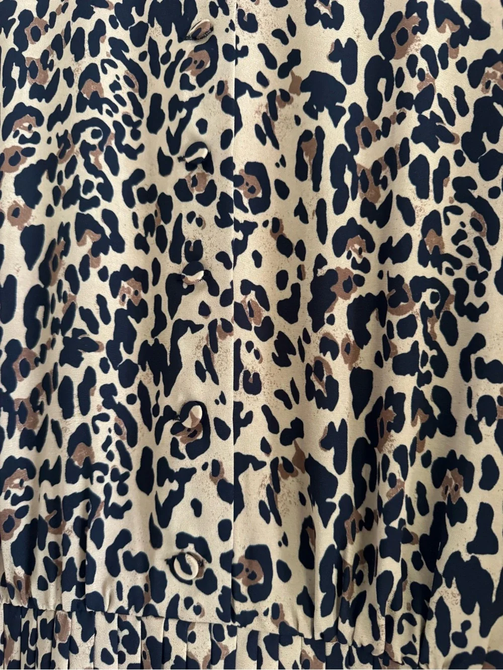 J. Crew Leopard Print Long Sleeve Pleated Midi Dress - Tan & Black